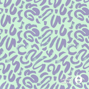 *** Viscose tricot mint met krabbeltjes