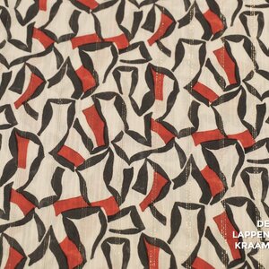  Viscose lurex gebroken wit met abstracte vormen