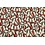 Viscose lurex gebroken wit met abstracte vormen