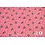 Coupon 64 Travelstof roze met panterprint en vlindertjes 170 x 150 cm