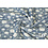 Coupon 24 Blauw gebreid met cut-out grijze cirkels 180 x 150 cm
