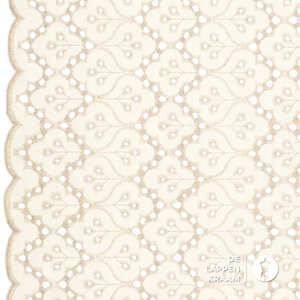  Broderie wit met ombre van beige