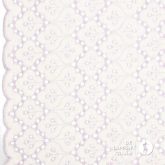  Broderie wit met ombre van lila