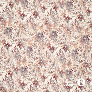  Satijn viscose met stretch stervormige bloemen