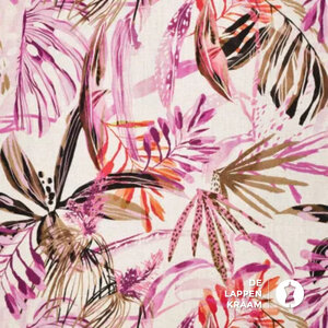 *** Linnenmix met jungleprint roze