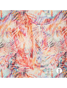 *** Crinkelviscose met dubbeldruk rozetinten