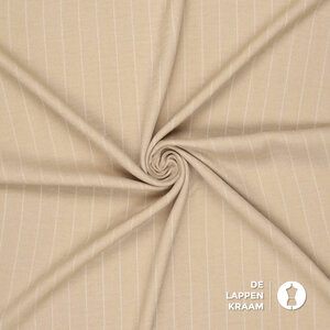  Terlenka beige met witte krijtstreep