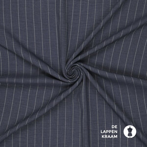  Terlenka donkerblauw met witte krijtstreep