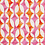 Stretch viscose met retroprint oranje