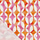 Stretch viscose met retroprint oranje