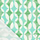 Stretch viscose stof met retroprint groen