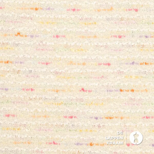 Los gebreid met glimmende draad in pasteltinten