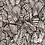 Viscose met stretch in zwart met beige bladprint