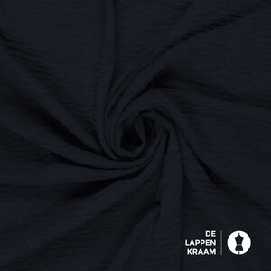  Geweven crinklestof donkerblauw