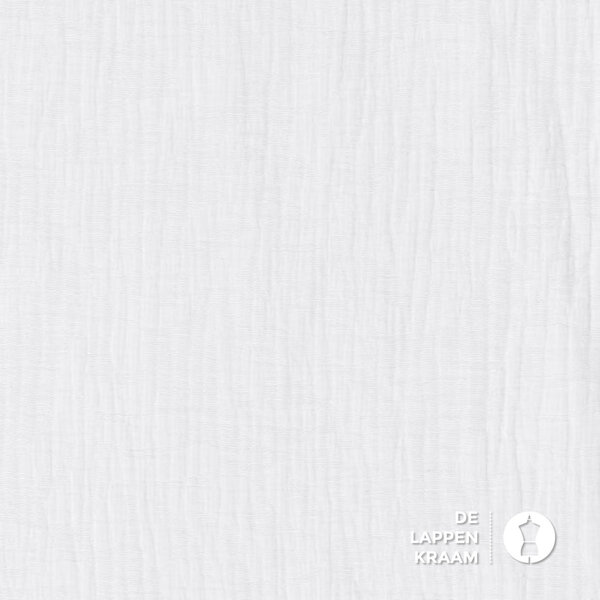 Jacquard geweven mousseline stof wit
