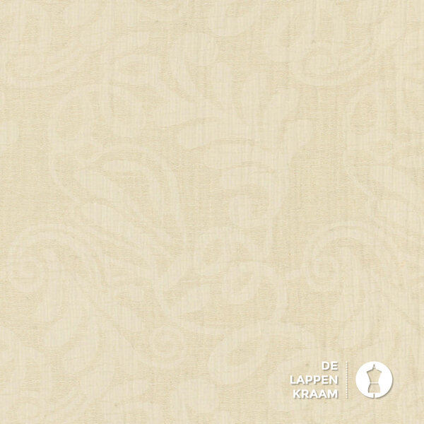 Jacquard geweven mousseline stof beige