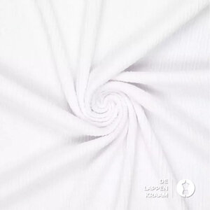 Tricot met boomschorsrelief wit