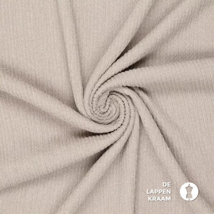 Tricot met boomschorsrelief donker naturel