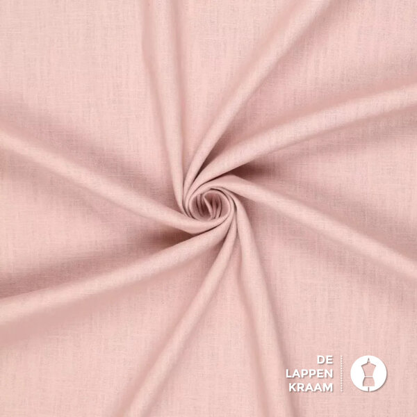 Basic Gewassen linnen oud rose