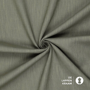 Basic Gewassen linnen donker legergroen