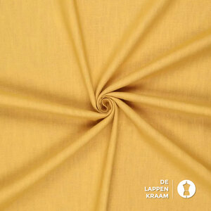 Basic Gewassen linnen okergeel