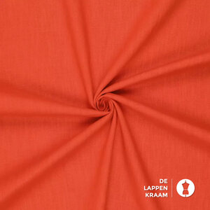 Basic Gewassen linnen oranje