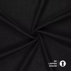 Basic Gewassen linnen zwart