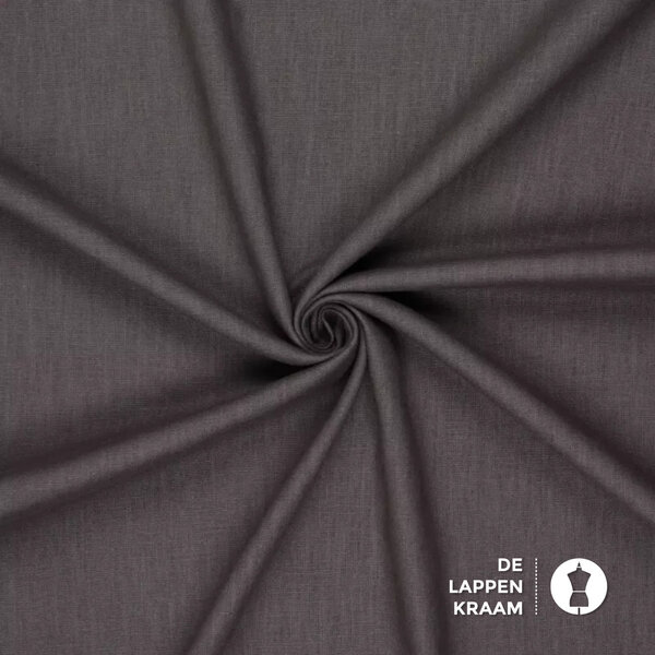 Basic Gewassen linnen donker grijs