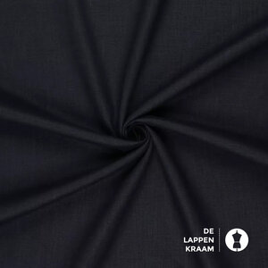 Basic Gewassen linnen donker blauw