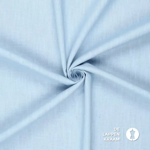 Basic Gewassen linnen babyblauw