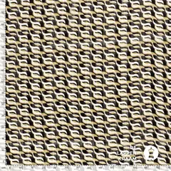  Chiffon met lurex abstracte golfjesprint goud wit