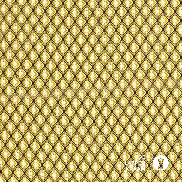 SALE Chiffon stof in retroprint lime