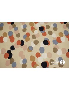 *** Viscose twill met grote confetti-print