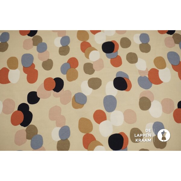 Viscose twill stog met grote confetti-print