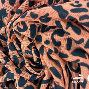  Mesh met Flockprint panter