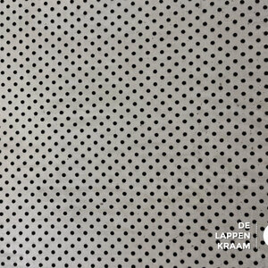  Mesh grijs met flockprint stippen