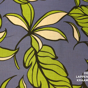 *** Katoenen voile in lila met lime gebloemd