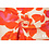 *** Viscose slub met grote bloem in roze- en roodtinten