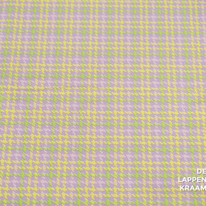  Travelstof lila met pied de poule ruit