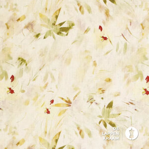 *** Linnenmix met bladdessin in groentinten