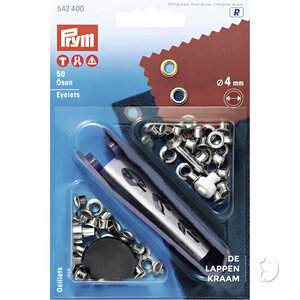 Prym Nestels zilver 4mm pak 50st
