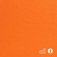  Katoen oranje met witte ministipjes