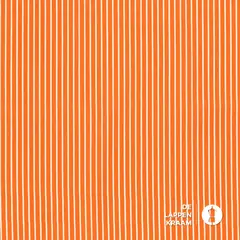  Katoen oranje met witte streepjes