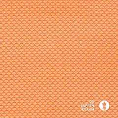  Katoen oranje met witte waaiers