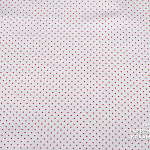  Katoen wit met rode ministipjes
