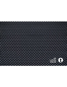  Katoen zwart met witte sterretjes