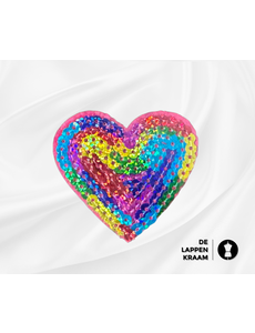  Opstrijkbare patch regenboog hartje