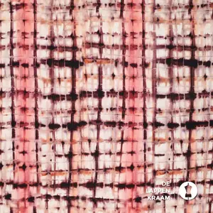 *** Linnenmix met tie dye ruit roze