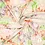 *** Linnenmix stof tie dye abstracte bloemenprint lime