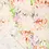 *** Linnenmix stof tie dye abstracte bloemenprint lime